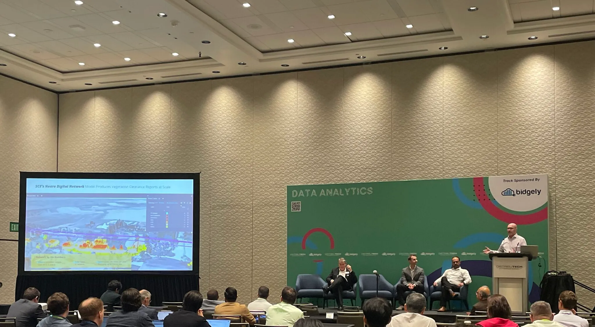 Neara SVP Rob Brook speaking at Distributech 2024