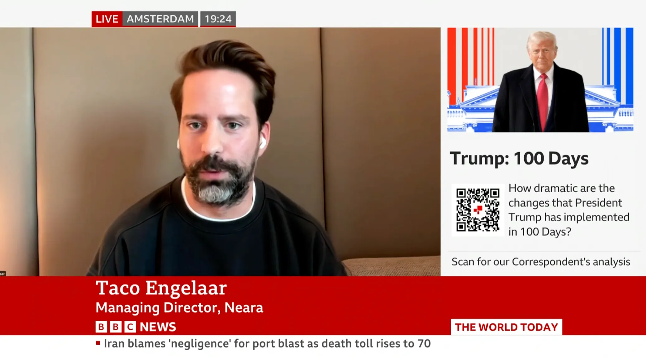 Taco Engelaar on BBC News